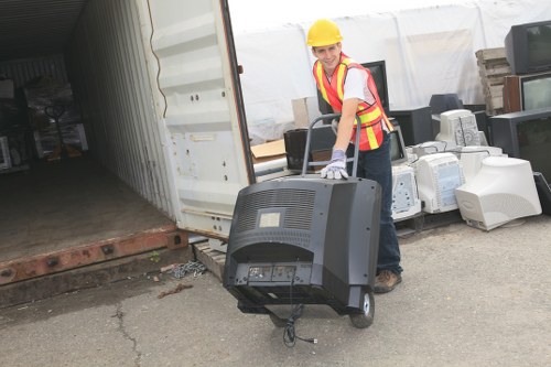 Modern waste clearance equipment sorting construction debris